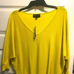 NWT Large Yellow batwing shirt